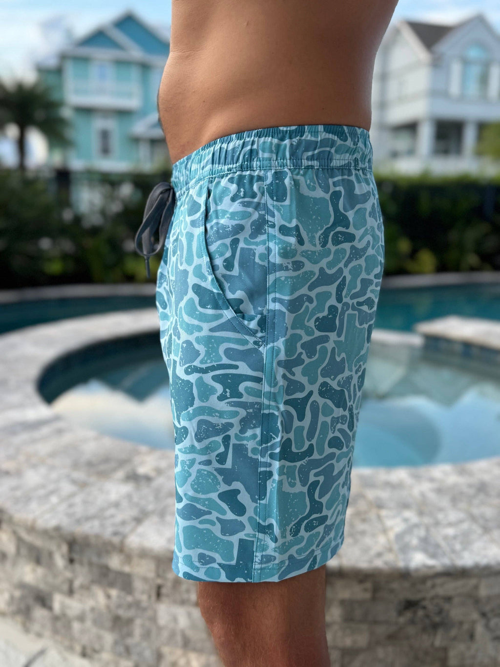 SALT WATER SOUL - Texas Ocean Camo Athletic Shorts