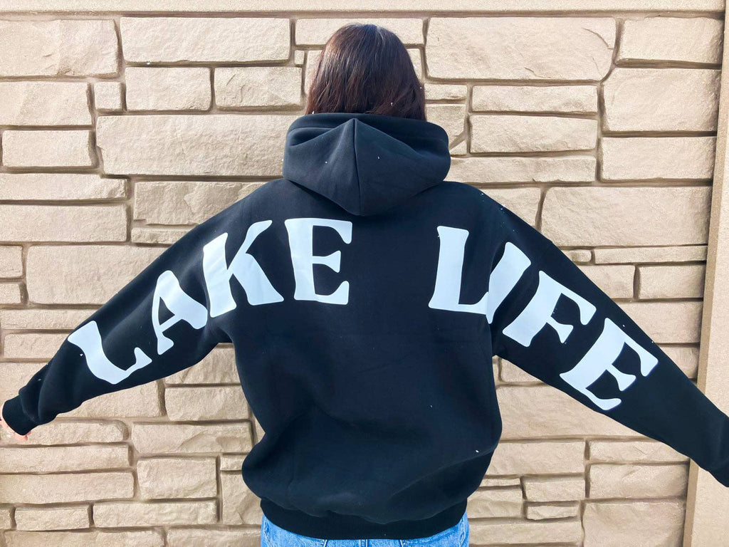 Lake Life Back Personalized Unisex Hoodie