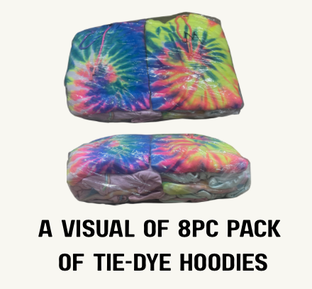 Cotton Apparel LLC - Cotton World Tie-Dye Fleece Hoodies (Assorted Colors)