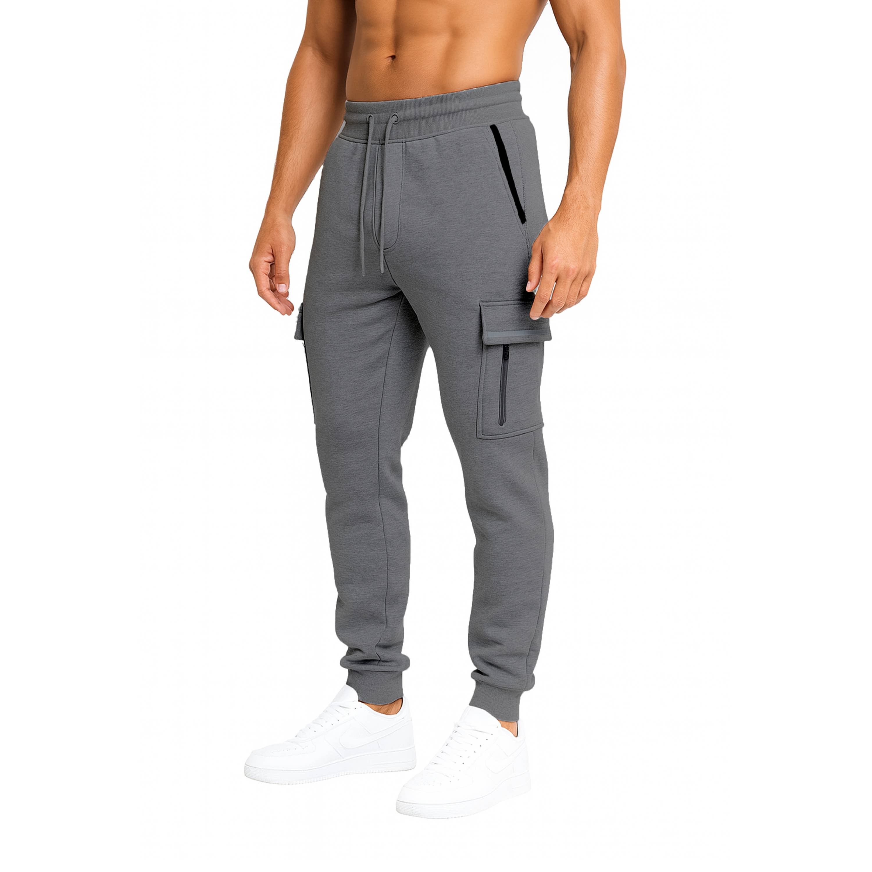 Men's Fleece-Lined Cargo Tech Joggers