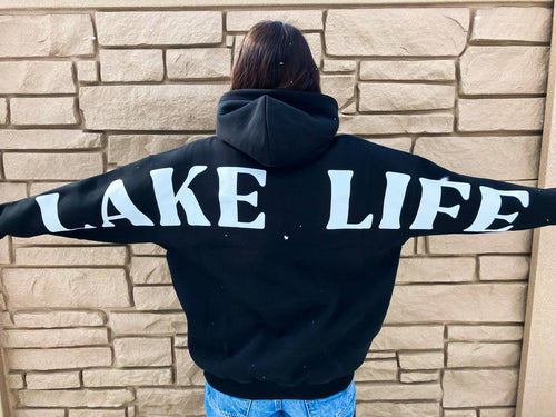 Lake Life Back Personalized Unisex Hoodie