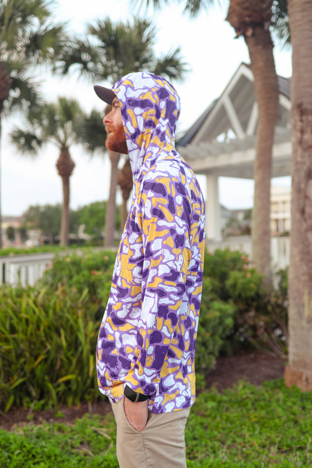 SALT WATER SOUL - Louisiana Camo Performance Hoodie