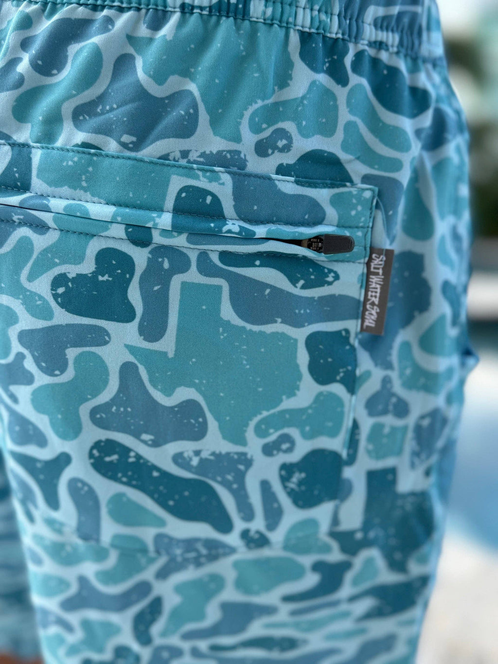 SALT WATER SOUL - Texas Ocean Camo Athletic Shorts