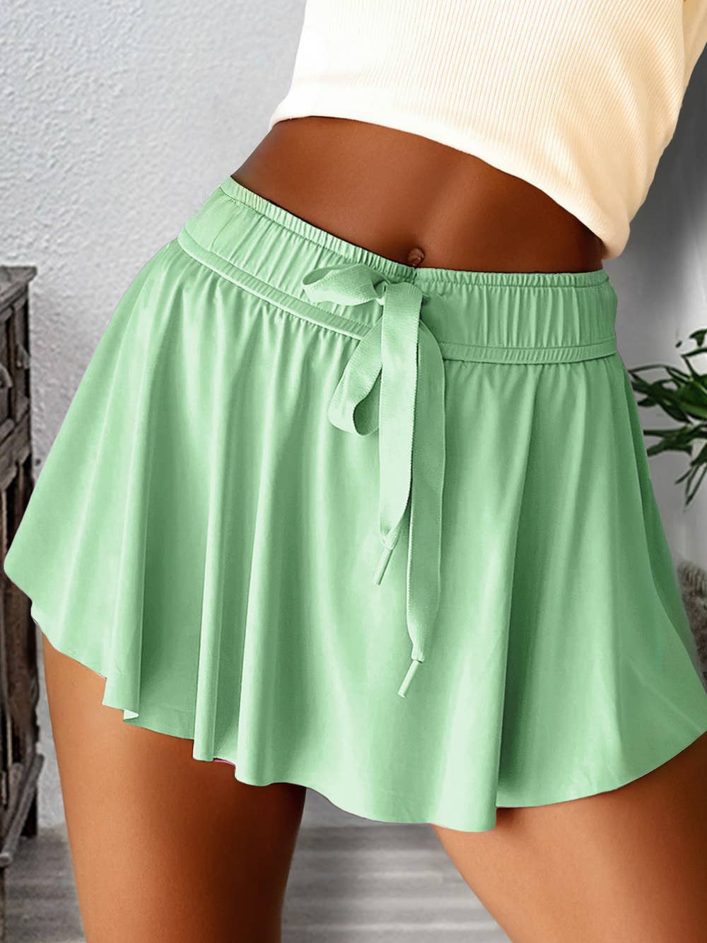 1 the Woman - Drawstring High Waist Lined Tennis Skorts | 10 Colors S-4X