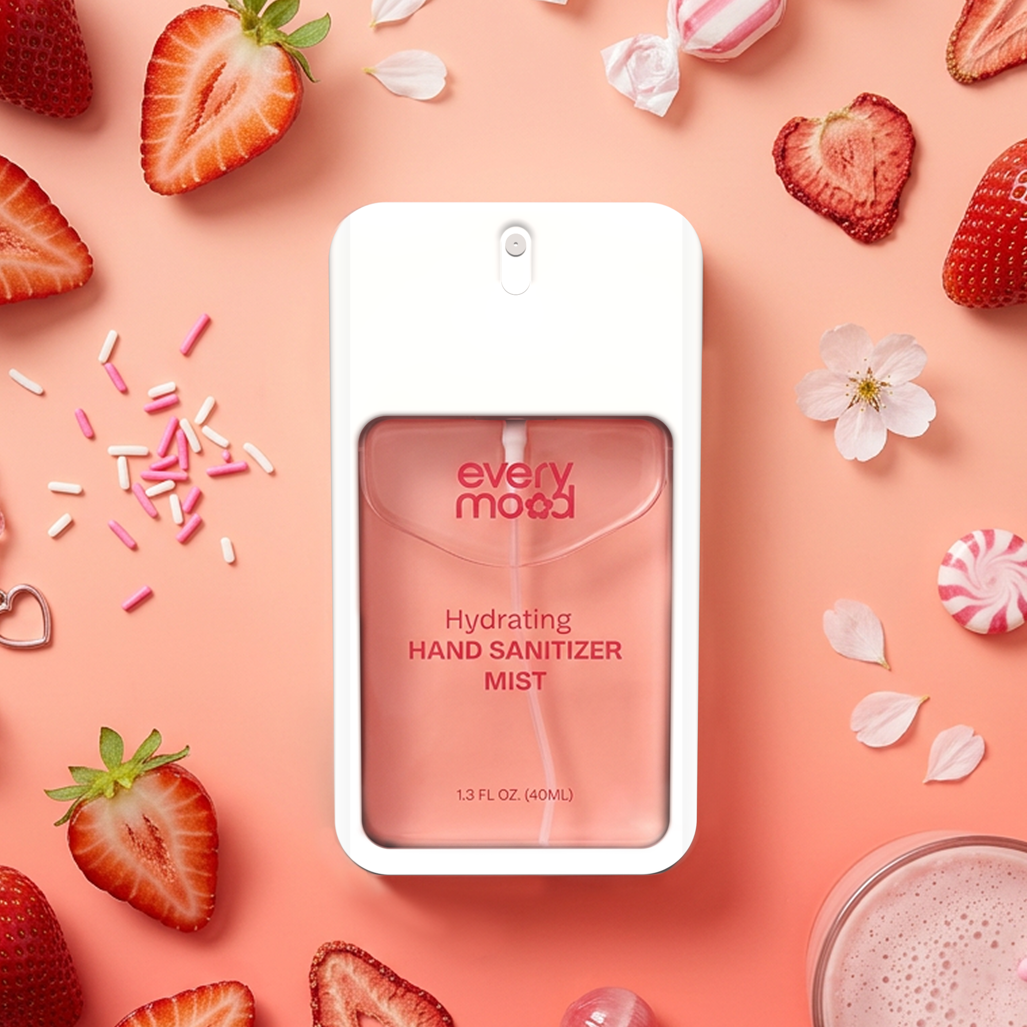 Everymood - EveryMood | 1 Individual Hand Sanitizer Mist | Strawberry Milkshake
