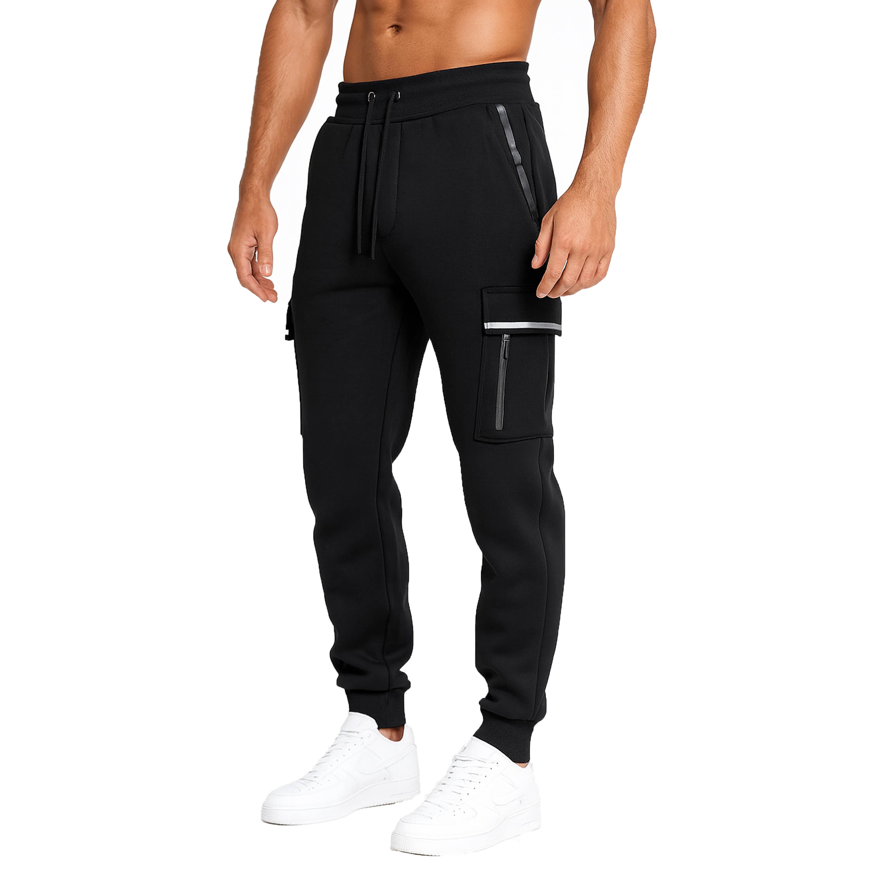 Men's Fleece-Lined Cargo Tech Joggers
